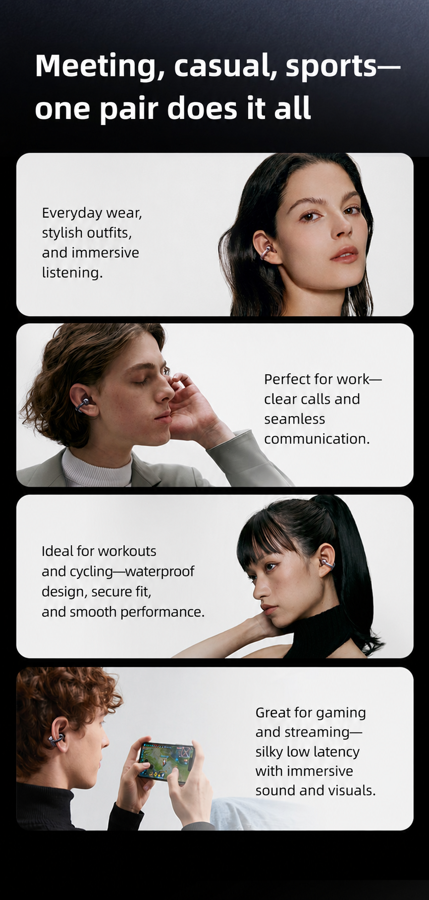 SANAG S6S Ultra ear-clip design